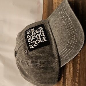 GREY AT LEAST ALL THE TRAUMA MADE ME HILARIOUS  UNISEX Baseball CAP